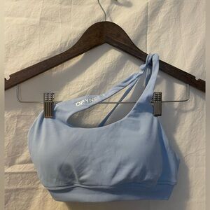 Women's Blue Asymmetrical Sports Bra
